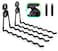 COCOYA Garage Hooks Large 2Pack Shed Storage Hanger 118 Long Heavy Duty Wall Mount Double Holder with 2 Extension Cord Storage Straps Organize Yard Utility Garden Tool Hanging Ladder Black