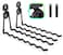 COCOYA Garage Hooks Large 2Pack Shed Storage Hanger 118 Long Heavy Duty Wall Mount Double Holder with 2 Extension Cord Storage Straps Organize Yard Utility Garden Tool Hanging Ladder Black
