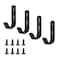 Coshar 4Pcs Stainless Steel J Hook Black 114 Inch PVC Coated Metal Hardware Brackets Garage Storage Utility Hooks for Bed Decor Garage Storage Cable Tool Organization Black 114 Inch