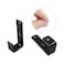 Hitefu Bunk Bed Ladder Hook Brackets Inside 1 Inch Black Metal Bed Hooks with PVC Coating Heavy Duty Utility Hooks Replacement Hardware for Bunk Bed Loft Bed Stairs 2 Pack