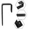 Hitefu Bunk Bed Ladder Hook Brackets Inside 1 Inch Black Metal Bed Hooks with PVC Coating Heavy Duty Utility Hooks Replacement Hardware for Bunk Bed Loft Bed Stairs 2 Pack
