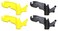 JSP Manufacturing Black Yellow Plastic Utility Handy Hook Screw on Pole Attachment Hook 2 Kit