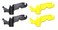 JSP Manufacturing Black Yellow Plastic Utility Handy Hook Screw on Pole Attachment Hook 2 Kit