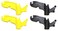 JSP Manufacturing Black Yellow Plastic Utility Handy Hook Screw on Pole Attachment Hook 2 Kit