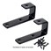 MDPLY 2 Pack Bunk Bed Ladder Hook Inside 1 Kids Bed Replacement Hardware Black PVC Metal Loft Bed Ladders Hooks CamperRv Bunk Ladder Brackets with 2 Size Screws 2Pack Black