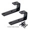 MDPLY 2 Pack Bunk Bed Ladder Hook Inside 1 Kids Bed Replacement Hardware Black PVC Metal Loft Bed Ladders Hooks CamperRv Bunk Ladder Brackets with 2 Size Screws 2Pack Black