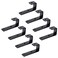MDPLY 8 Pack Bunk Bed Ladder Hooks Inside Width 1 Vinyl Coated Iron Heavy Duty J Hook Brackets for Bed Decoration Tool with 2 Size Mounting Screws 275 Length x 13 Width 8 Pcak Black