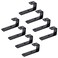 MDPLY 8 Pack Bunk Bed Ladder Hooks Inside Width 1 Vinyl Coated Iron Heavy Duty J Hook Brackets for Bed Decoration Tool with 2 Size Mounting Screws 275 Length x 13 Width 8 Pcak Black