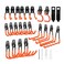 Rlipily 24 Pack Garage Hooks Steel Heavy Duty Garage Storage Hooks Utility Steel Wall Mount Garage HangerOrganizer for BikesGarden Tools Ladders Bulk ItemsRopes and More Equipment