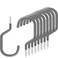 SMARTOLOGY 8 Pack Bike Hanger Storage Hook Rack Heavy Duty Large Screw in Hooks for Garage Wall and Ceiling Bicycle Storage Utility Tool Hanger Gray