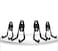 Cutadash Wall Mount Heavy Duty Garage Hooks 4Pack Wall Mounted Storage Hooks for Ladders Bikes Tools More RustResistant Steel with AntiSlip PVC Coating Small U Hooks