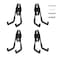 Cutadash Wall Mount Heavy Duty Garage Hooks 4Pack Wall Mounted Storage Hooks for Ladders Bikes Tools More RustResistant Steel with AntiSlip PVC Coating Small U Hooks