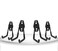 Cutadash Wall Mount Heavy Duty Garage Hooks 4Pack Wall Mounted Storage Hooks for Ladders Bikes Tools More RustResistant Steel with AntiSlip PVC Coating Small U Hooks