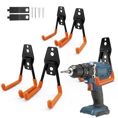 Wallavant Skateboard Hooks 4Pack Utility Small Heavy Duty Holder Garage Storage Wall Mount for Stroller Tennis Garden Tool Household Warehouse Shed