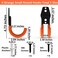 Yisunnan Wall Mount Double HookHeavy Duty Steel Garage Storage Utility Hooks with AntiSlip CoatingLoad Capacity 66 LB 4Pack Orange 28 Round J Hook