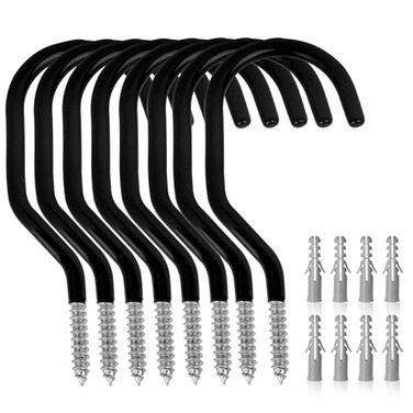 GURADESIGN 8Pack Heavy Duty Bike Hook Loading Capacity 100 LBS 6 inch Bike Hooks for Garage Wall and Garage Ceiling