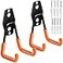 KURUI Heavy Duty Wall Hook for Hanging 2 Pack Garage Tool Organizer Wall Mount Metal Garage Storage Hooks for LadderExtensionGarden Tool Small Utility Hook Hose Holder for Outdoor and Indoors