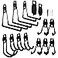 REMIAWY Garage Hooks Heavy Duty 14 Pack Steel Garage Storage Hooks Tool Hangers for Garage Wall Utility Wall Mount Garage Hooks and Hangers with Antislip Coating for Garden Tools Ladders Bulky Items
