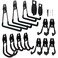 REMIAWY Garage Hooks Heavy Duty 14 Pack Steel Garage Storage Hooks Tool Hangers for Garage Wall Utility Wall Mount Garage Hooks and Hangers with Antislip Coating for Garden Tools Ladders Bulky Items