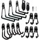 REMIAWY Garage Hooks Heavy Duty 14 Pack Steel Garage Storage Hooks Tool Hangers for Garage Wall Utility Wall Mount Garage Hooks and Hangers with Antislip Coating for Garden Tools Ladders Bulky Items