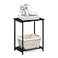 Furinno Simplistic Metal Frame End Table 1Pack Espresso