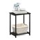 Furinno Simplistic Metal Frame End Table 1Pack Espresso