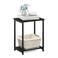 Furinno Simplistic Metal Frame End Table 1Pack Espresso