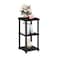 Furinno TurnNTube Side Table 3Tier Thick Tabletop End Table with Open Shelf Toolless Assembly Night Stand Bedside Table for Living Room Bedroom Espresso