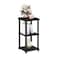 Furinno TurnNTube Side Table 3Tier Thick Tabletop End Table with Open Shelf Toolless Assembly Night Stand Bedside Table for Living Room Bedroom Espresso