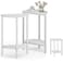 Vagusicc Side Table Small Round End Table Set of 2 Half Round Side Table Half Moon Tables Circle Table Small Round Coffee Table for Living Room Thin Accent Sofa Table Narrow Entryway Tables White