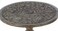 Deco 79 Mango Wood Floral Handmade Side End Accent Table Intricately Carved End Table with Turned Base Side Table 17 x 17 x 21 Dark Brown