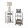 Furinno JUST Side Table Set of 2 3Tier Modern End Tables Toolless Assembly Night Stand Nightstand Toolless Assembly for Living Room Bedroom White OakStainless Steel