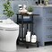 Furinno TurnNTube C Shaped Side Table With Casters EspressoBlack