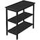 HOOBRO End Table Simple Rustic Side Table with 3Tier Storage Shelf Narrow Nightstand for Small Spaces Easy Assembly for Living Room Bedroom Metal Industrial Design Black BB14BZ01