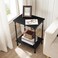 HOOBRO End Table Small Side Table Nightstand with 2Layer Storage Shelves Sofa Table for Small Spaces Living Room Bedroom Stable Frame Easy Assembly Black BB09BZ01