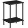 HOOBRO End Table Small Side Table Nightstand with 2Layer Storage Shelves Sofa Table for Small Spaces Living Room Bedroom Stable Frame Easy Assembly Black BB09BZ01
