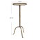 Creative Co-Op Metal Martini Cocktail Table Antique Brass