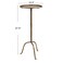 Creative Co-Op Metal Martini Cocktail Table Antique Brass