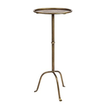 Creative Co-Op Metal Martini Cocktail Table Antique Brass
