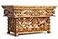 Tribe Azure Fair Trade Small Snow Lion Altar Table Hand Carved Wooden Table with Majestic Garuda 16 in x 9 in x 9 in