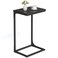 VASAGLE CShaped End Table Side Table for Sofa Couch Table with Metal Frame Small TV Tray Table for Living Room Bedroom Ebonized Oak Finish and Black ULET353B42