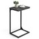 VASAGLE CShaped End Table Side Table for Sofa Couch with Metal Frame Small TV Tray for Living Room Bedroom in Misty Gray and Black ULET353B68
