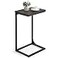 VASAGLE CShaped End Table Side Table for Sofa Couch Table with Metal Frame Small TV Tray Table for Living Room Bedroom Chestnut Brown and Black ULET353B74