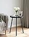 AOJEZOR Side Table End Table for Any Room Small Side Tables for Small Spaces All Matte Black with 3 Legged