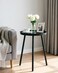 AOJEZOR Side Table End Table for Any Room Small Side Tables for Small Spaces All Matte Black with 3 Legged