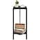 HOOBRO Small Round Side Table for Small Spaces 287 H Tall Coffee Drink Table for Sofa Couch Corner Circle End Table Slim Nightstand for Living Room Bedroom Black BB167BZ01