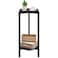HOOBRO Small Round Side Table for Small Spaces 287 H Tall Coffee Drink Table for Sofa Couch Corner Circle End Table Slim Nightstand for Living Room Bedroom Black BB167BZ01