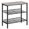HOOBRO Side Table 3Tier Narrow End Table Nightstand with 2 Flat or Slant Adjustable Shelves for Small Spaces Hallway Living Room Bedroom Sturdy Easy Assembly Greige and Black BG23BZ01G1
