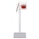 Aquiver Acrylic Drink Table for Small Space Sofa Side Table for Drinks Remotes Phones Metal Base 79 L x 79 W x 201 H