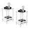 Eglaf Acrylic Side Table Set of 2134 L x 115 W x 196 H Small End Table Clear Nightstand Bedside Table for Living Room Bedroom 2Tier Square Leg